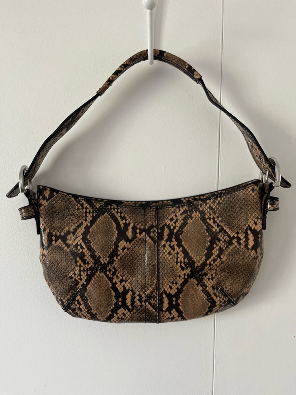 Zara Snake-Print Shoulder Bag